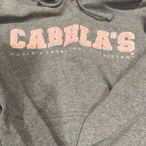Cabela's Charcoal Sweatshirt with Coral Logo